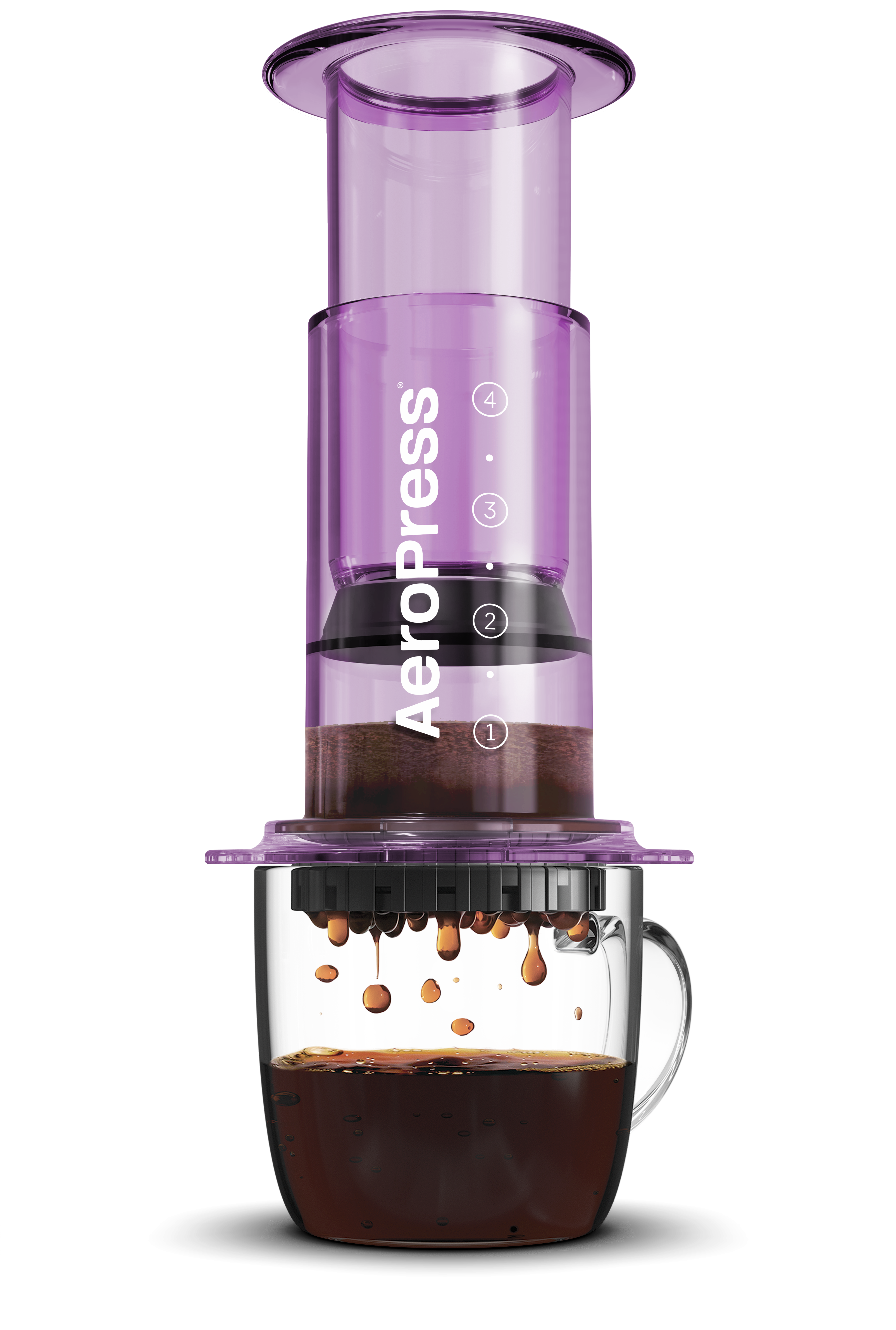 AeroPress clear purple