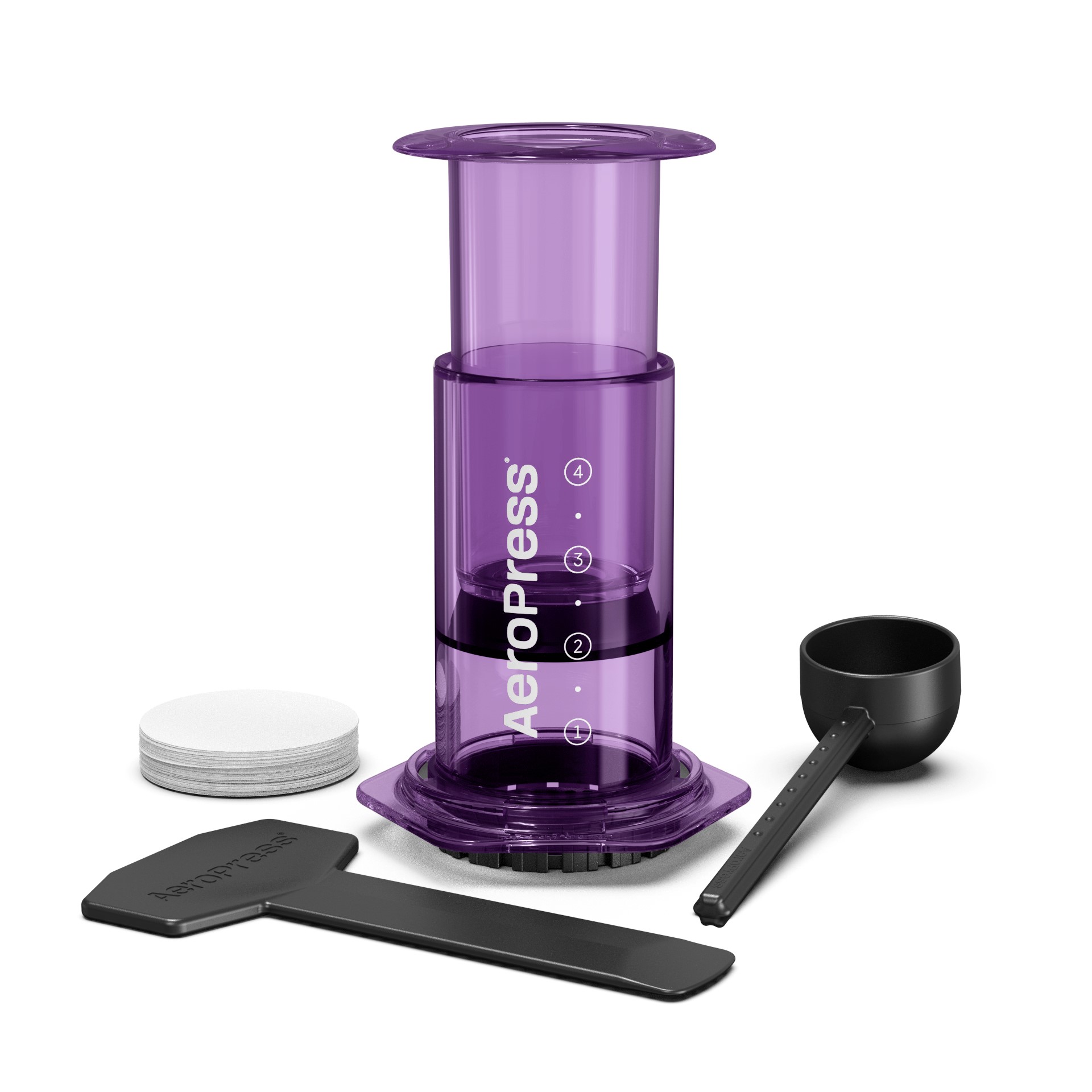 AeroPress clear purple
