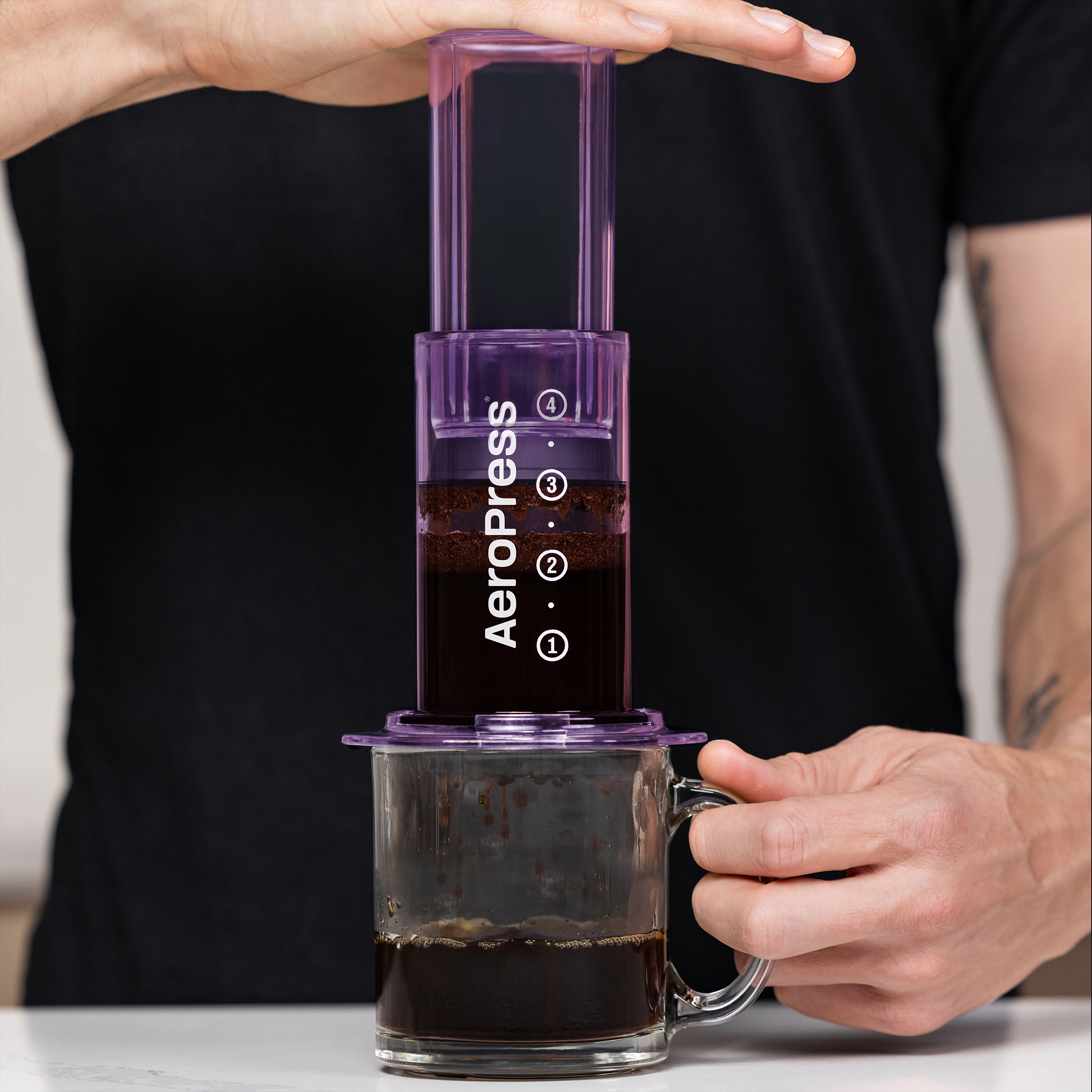 AeroPress clear purple