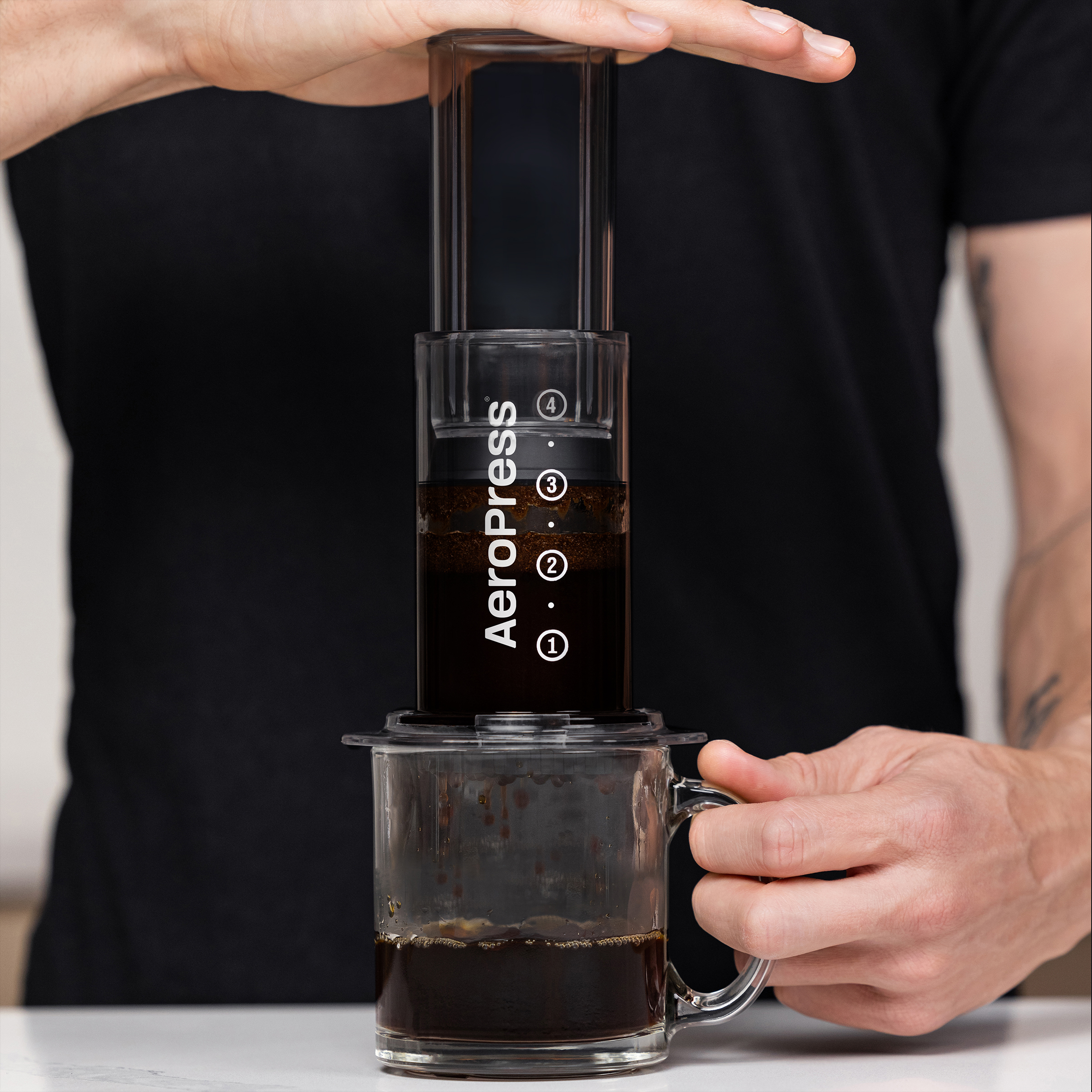AeroPress clear black